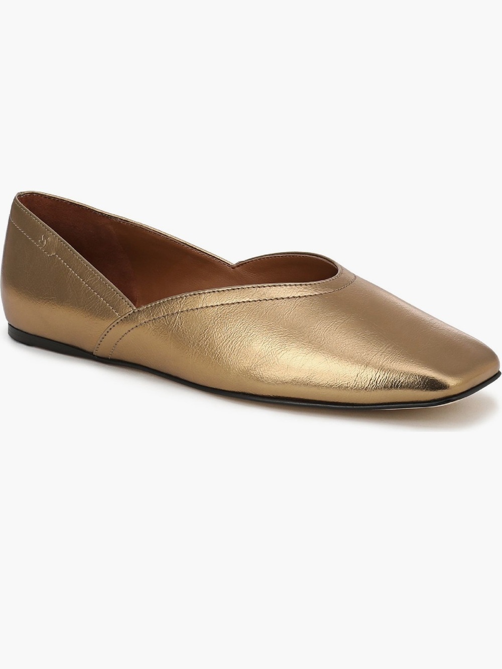 SARTO Metallic Gold adalina flats NWT
